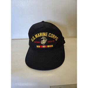 Vietnam Veteran USMC Snapback One Size Eagle Crest  Made In USA Military Pride